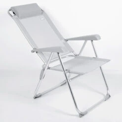AKTIVE - Chaise Pliante Haute Avec Dossier Haut Réglable 5 Positions, Gris -Camp - Vélo Kids Magasin aktive chaise pliante haute avec dossier haut reglable 5 positions gris 2