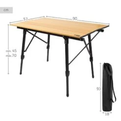 AKTIVE - Table Pliante Glampling Hauteur Réglable. Table De Camping, 90 X 57 Cm -Camp - Vélo Kids Magasin aktive table pliante glampling hauteur reglable table de camping 90 x 57 cm 3