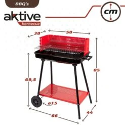 Barbecue Portable Au Charbon De Bois Pour 4 Niveaux Aktive -Camp - Vélo Kids Magasin barbecue portable au charbon de bois pour 4 niveaux aktive 5