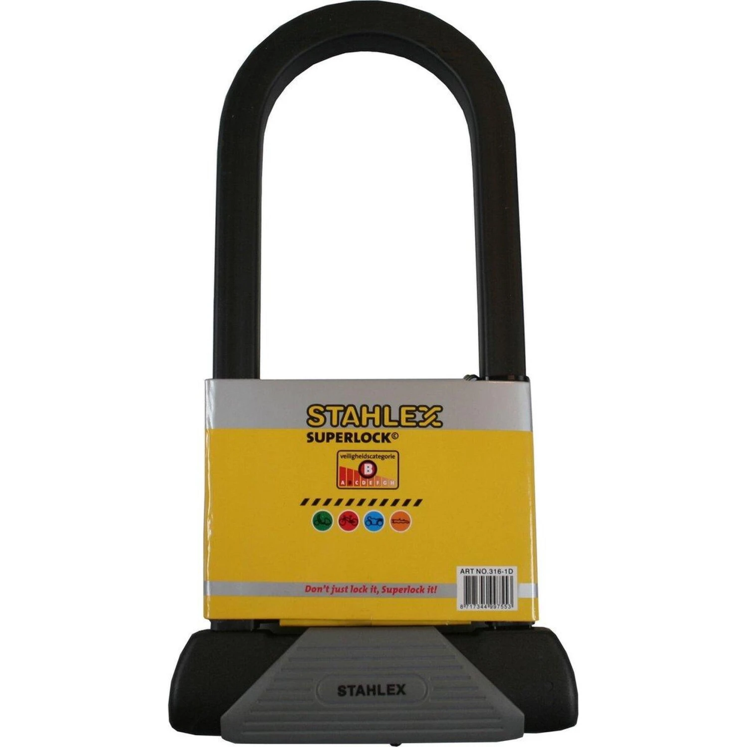 Cadenas De Vélo U-lock 553 167 X 330 Mm Noir 7 Cadenas De Vélo U-lock 553 167 X 330 Mm Noir – Image 7