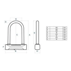 Cadenas Pour Vélo U-lock 448 ART4 180 X 245 Mm Noir 12 Cadenas Pour Vélo U-lock 448 ART4 180 X 245 Mm Noir -Camp - Vélo Kids Magasin cadenas pour velo u lock 448 art4 180 x 245 mm noir 5