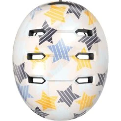 Abus Casque De Vélo Skurb Kid Gris étoiles -Camp - Vélo Kids Magasin casque de velo skurb kid gris etoiles 3
