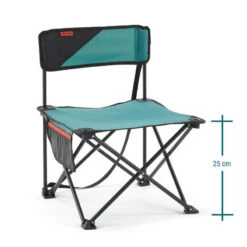 Quechua CHAISE BASSE PLIANTE DE CAMPING MH100 Bleue -Camp - Vélo Kids Magasin chaise basse pliante de camping mh100 bleue 3