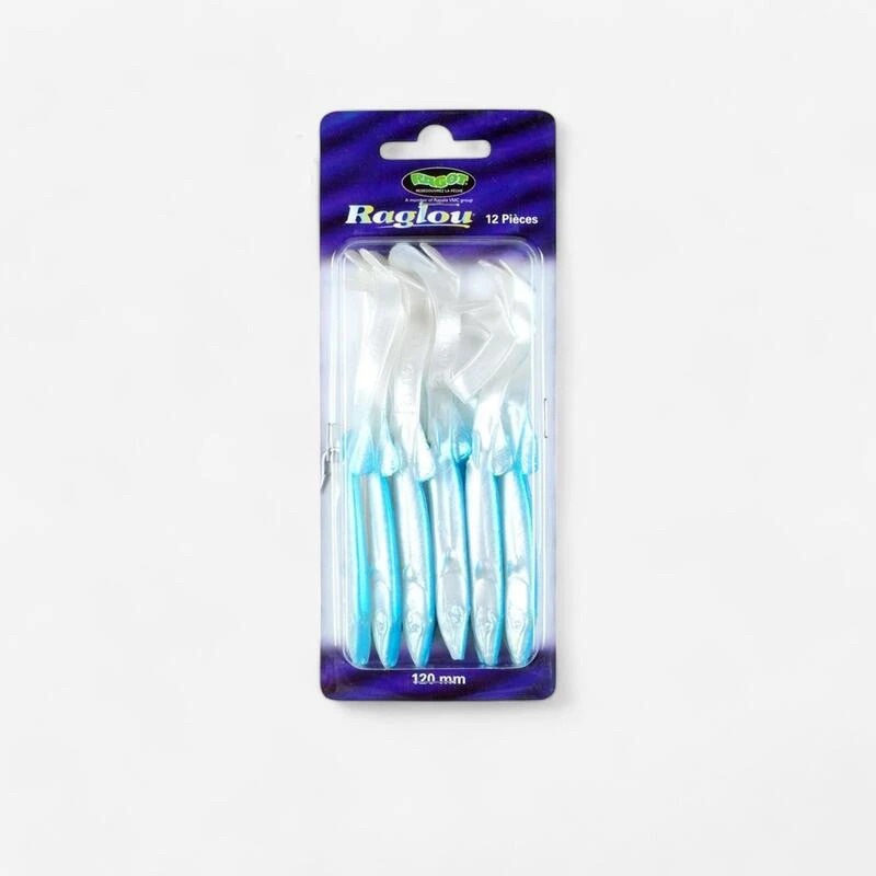 Leurre Raglou 12cm Pearl Bleu X12 Pêche En Mer 1 Leurre Raglou 12cm Pearl Bleu X12 Pêche En Mer