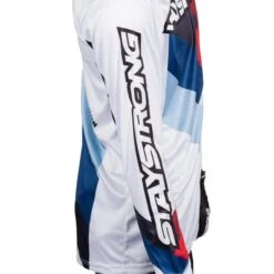 Stay Strong Maillot BMX Manches Longues Staystrong - Chevron Blanc -Camp - Vélo Kids Magasin maillot bmx manches longues staystrong chevron blanc 2