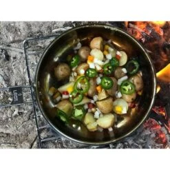 Pathfinder Poêle à Frire Pliable En Acier Inoxydable Avec Couvercle -Camp - Vélo Kids Magasin pathfinder poele a frire pliable en acier inoxydable avec couvercle 2