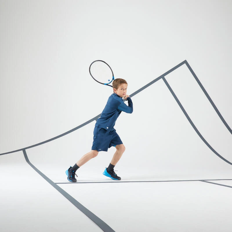 Artengo Short De Tennis Thermique Avec Shorty Garcon - TSH TH 500 Turquoise 2 Artengo Short De Tennis Thermique Avec Shorty Garcon - TSH TH 500 Turquoise – Image 2