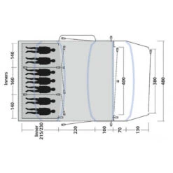 Tente Gonflable Outwell Jacksondale 7PA -Camp - Vélo Kids Magasin tente gonflable outwell jacksondale 7pa 2