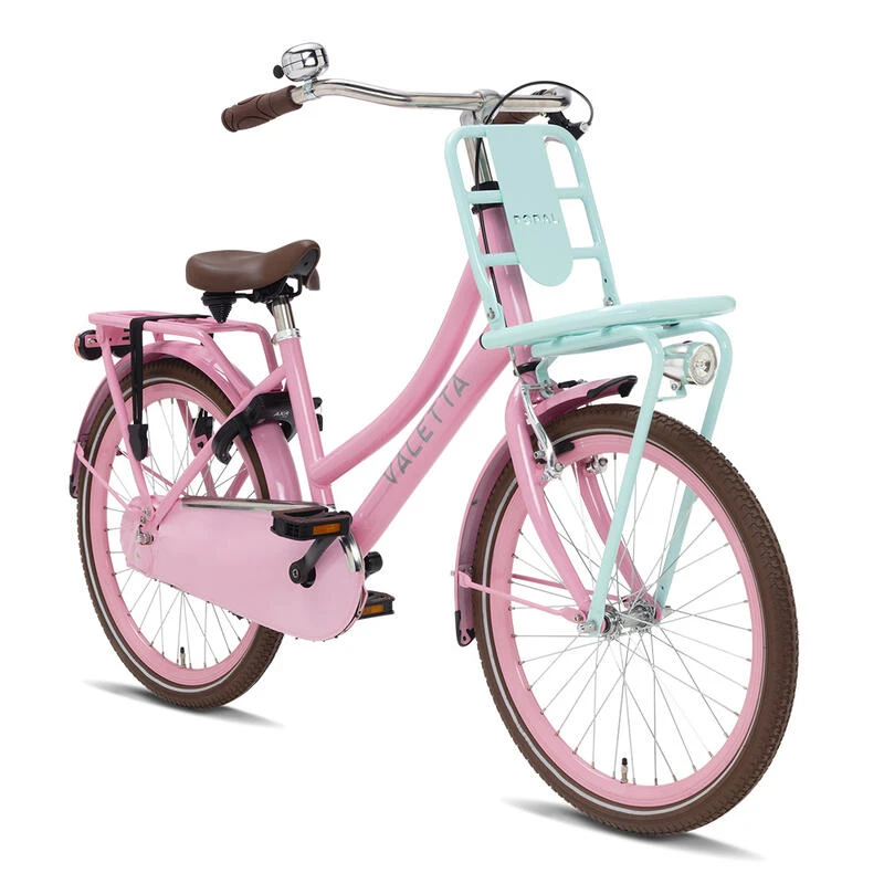Vélo Enfant Valetta Cargo - Filles - 22 Pouces - Rose / Menthe 2 Vélo Enfant Valetta Cargo - Filles - 22 Pouces - Rose / Menthe – Image 2